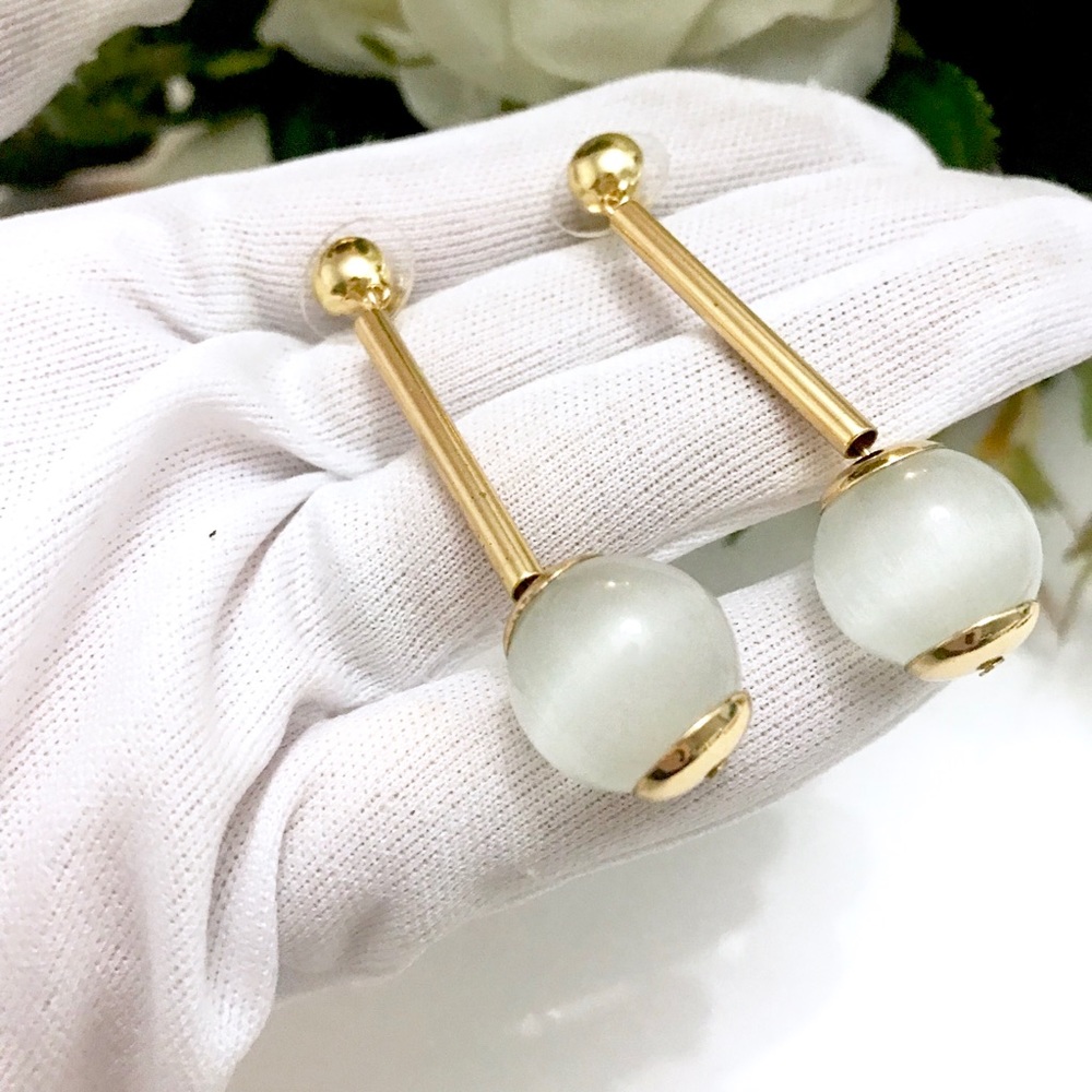 ♦️sold♦️Lele sadoughi stone drop gold earrings